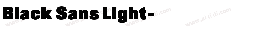Black Sans Light字体转换
